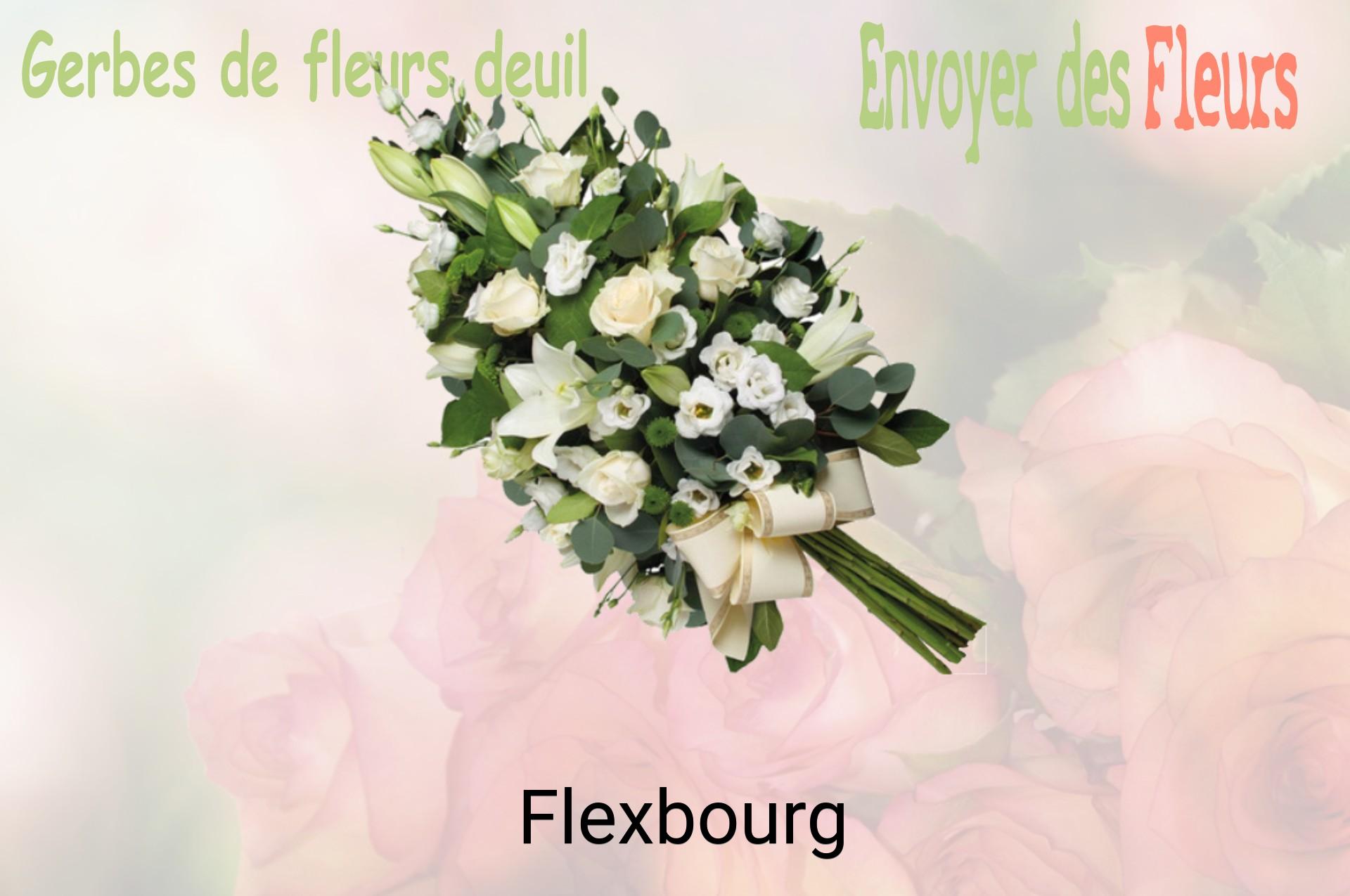 Gerbe de fleurs de deuil livrée à Flexbourg
